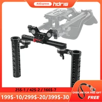 hdrig cheese handheld rig with arri rosette connection nato rail 15mm dual rod adapter for shoulder mount rig