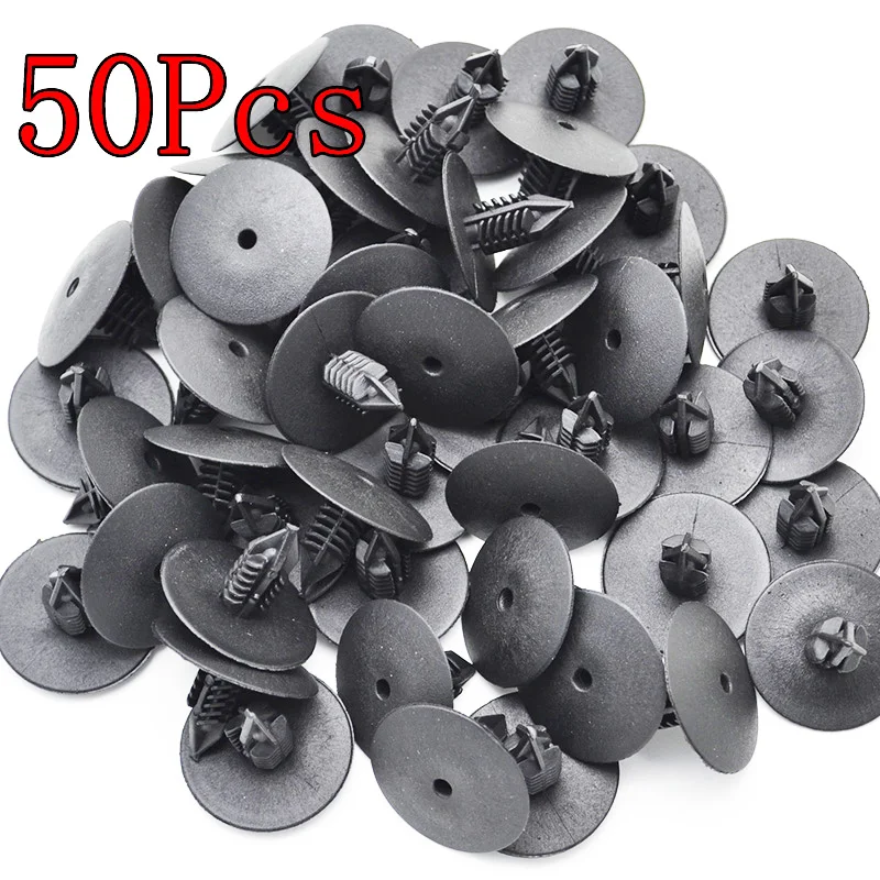 

APKTNKA 50Pcs10mm Car Hole Plastic Rivets Fasteners Fender Bumper Push Pin Clips For Toyota VW Renault
