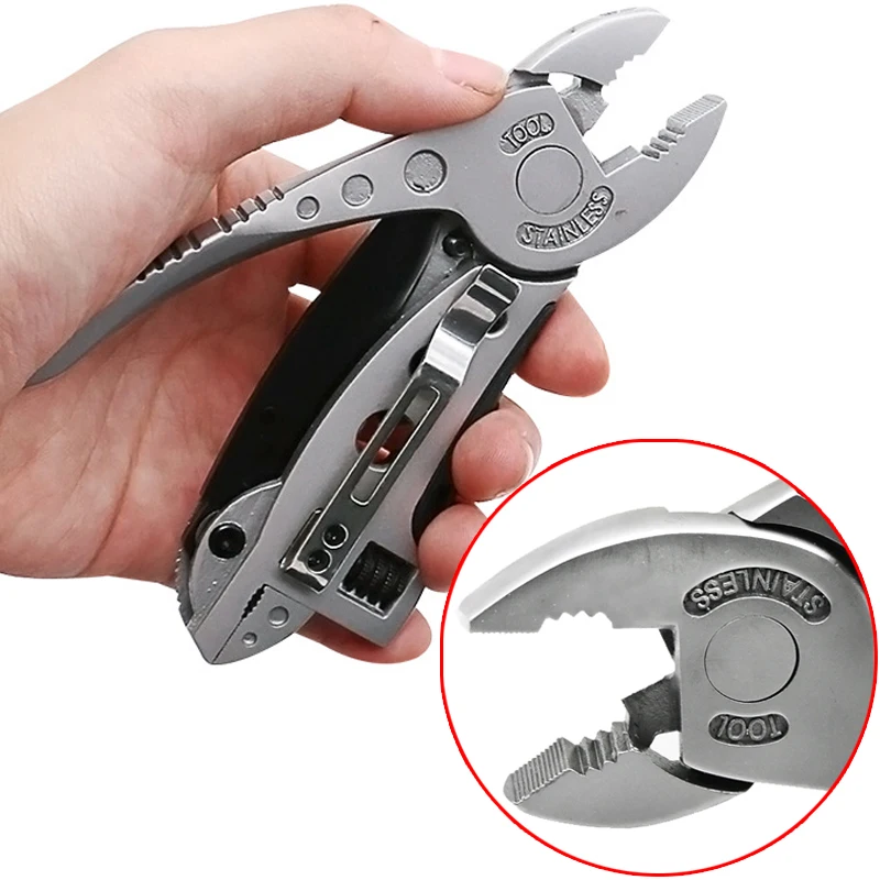 

Multifunctional 9 In 1 Keychain Plier Screwdriver Pocket Tools Outdoor Camping Multi-purpose Pliers and Wrench