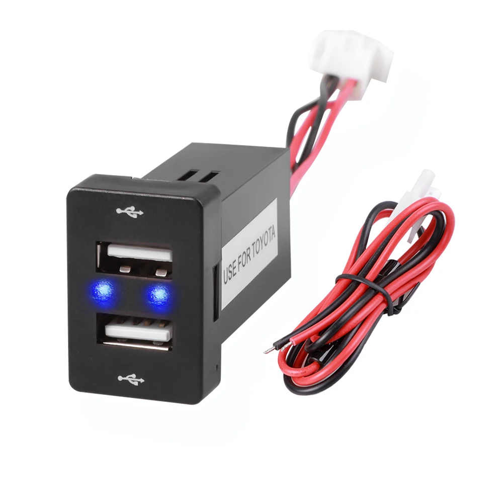 

Автомобильное зарядное устройство с двумя USB-портами, 12-24 В