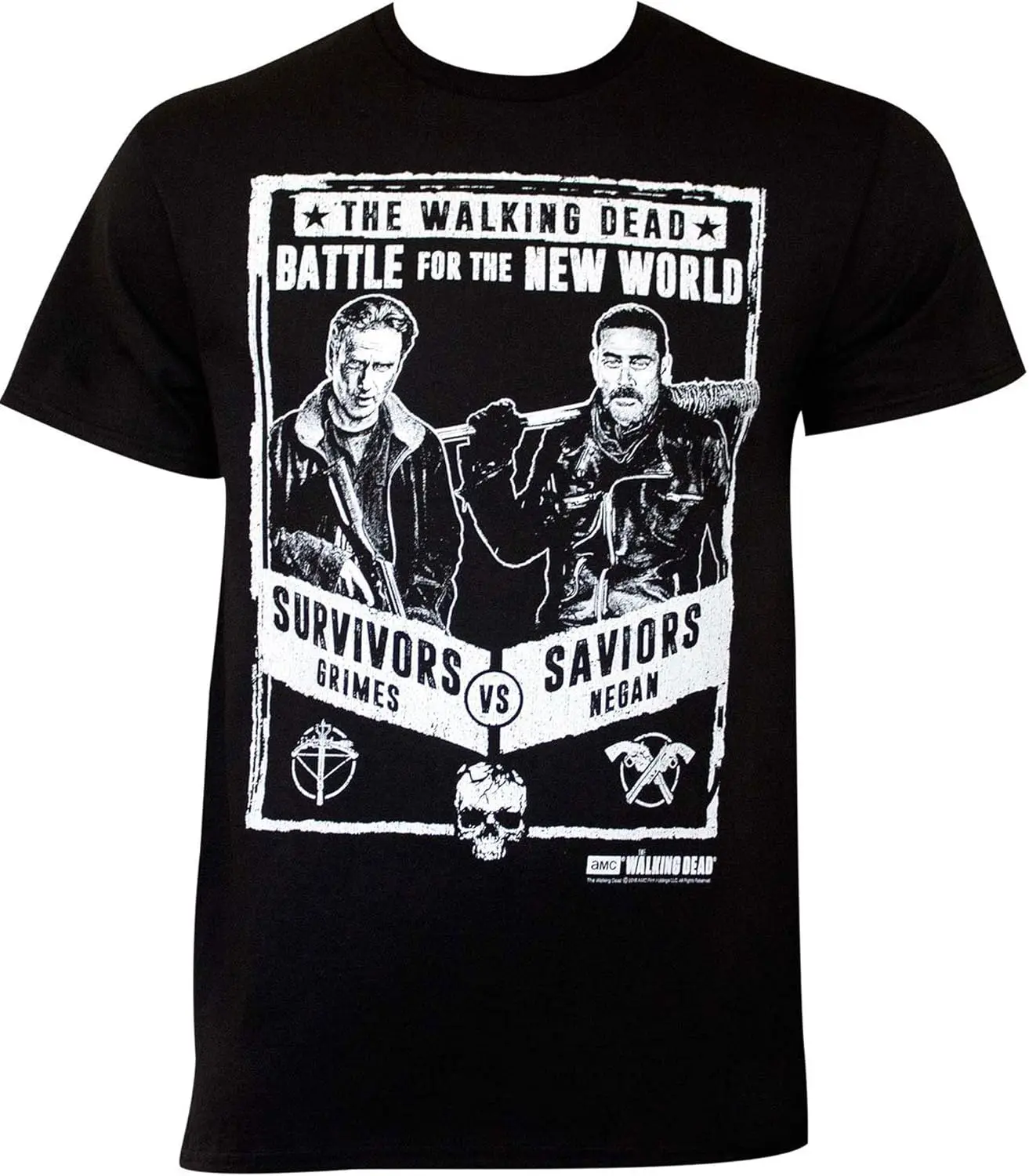 Футболка с плакатом Ходячие мертвецы против Negan для взрослых