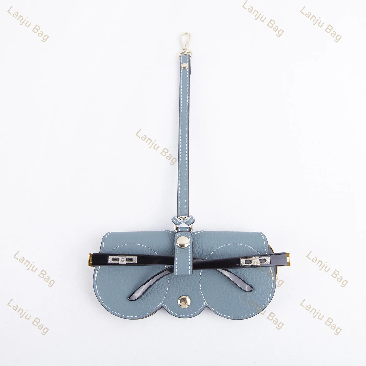 Оптовая продажа кожаные мужские и женские портативные солнцезащитные очки из