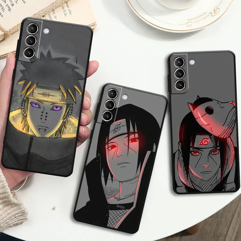 

Naruto Red Blue Light Pain Case For Samsung Galaxy S22 S20 S21 S23 FE S10 Plus S23Plus S21FE Modelo Black Capa Phone Fundas