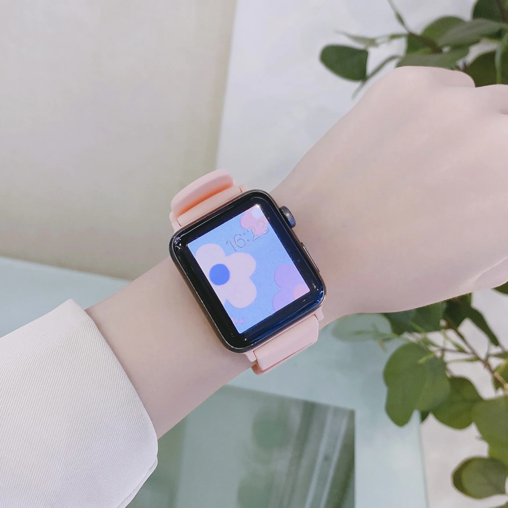 Candy Silicone Watch Band for Apple Watch Series SE 7 6 5 4 3 2 Sports Strap Rubber Watchband for Iwatch 45 40mm 44mm 38mm 42mm