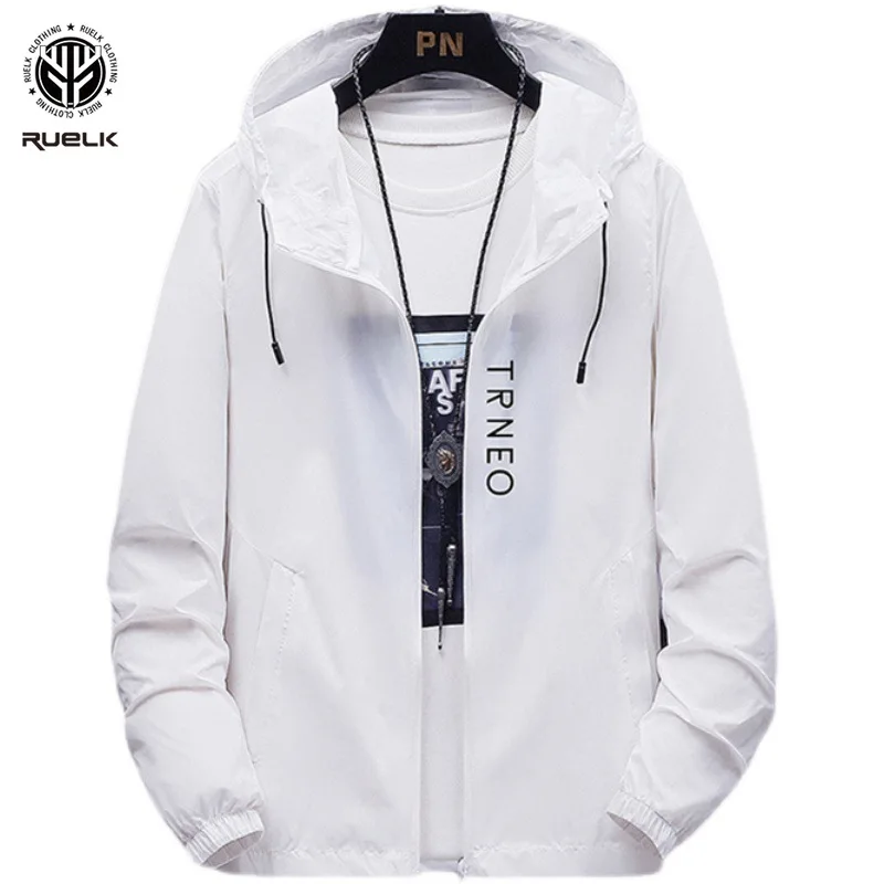 

Куртка мужская тонкая, модная простая Солнцезащитная одежда с надписью на английском, лето