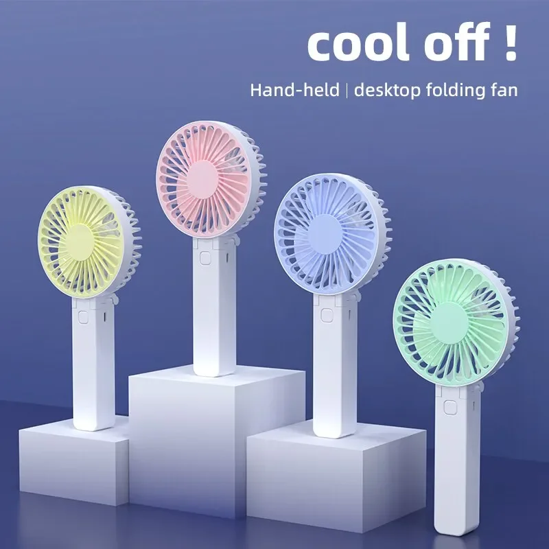 

Handheld Folding Small Fan Rechargeable Portable Fan Charging Type Strong Wind Force Camping Multiple Adjustable Gears Electric