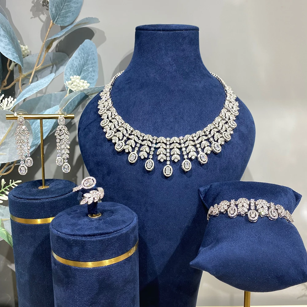 GODKI известный бренд 2 слоя Роскошные африканские Ювелирные наборы для женщин