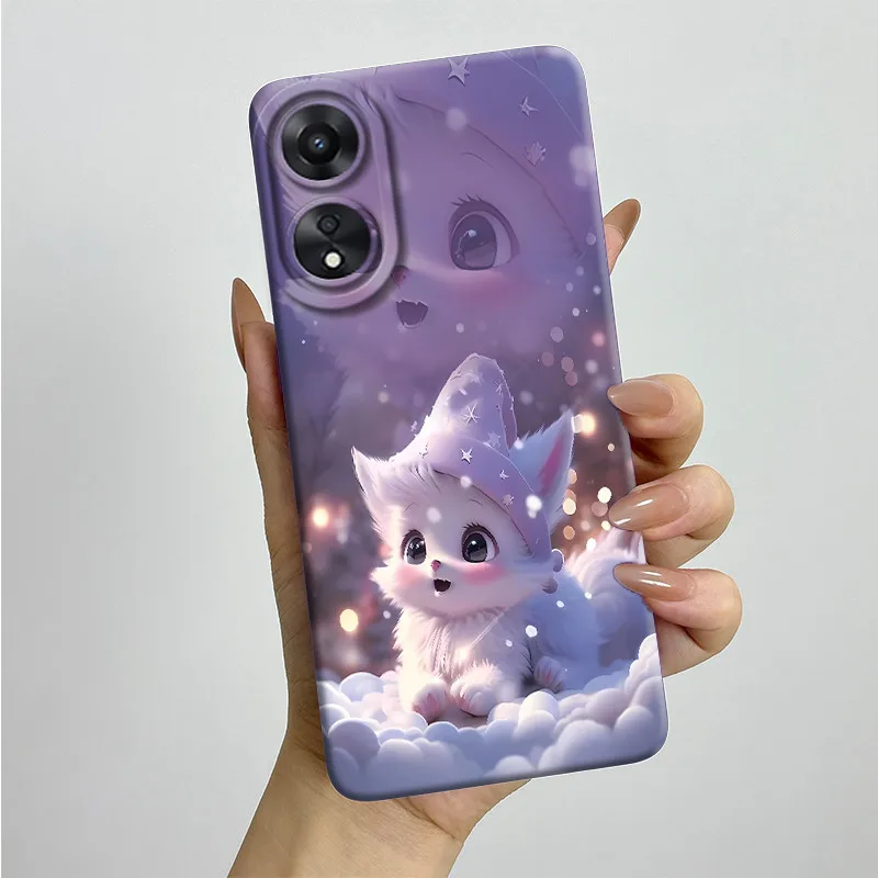 Фото Для OPPO A78 5G A1X 5G чехол Fundas CPH2483 CPH2495 силиконовый мягкий чехол для телефона с милым окрашенным принтом противоударный защитный чехол №2