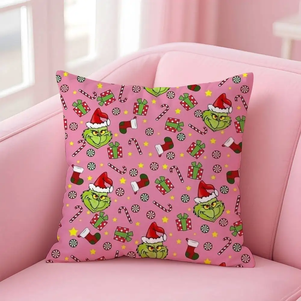 

Фильм G-Grinch C-Рождественская наволочка, удобный диван-кровать, шелковистая элегантная невидимая молния, декоративная наволочка на заказ