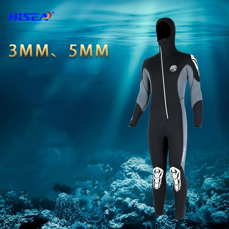 3MM/5MM Neoprene Spearfishing Keep Warm UnderWater Hunting Diving Suit Men Scuba Full Body Snorkeling Surfing Kayaking WetSuit