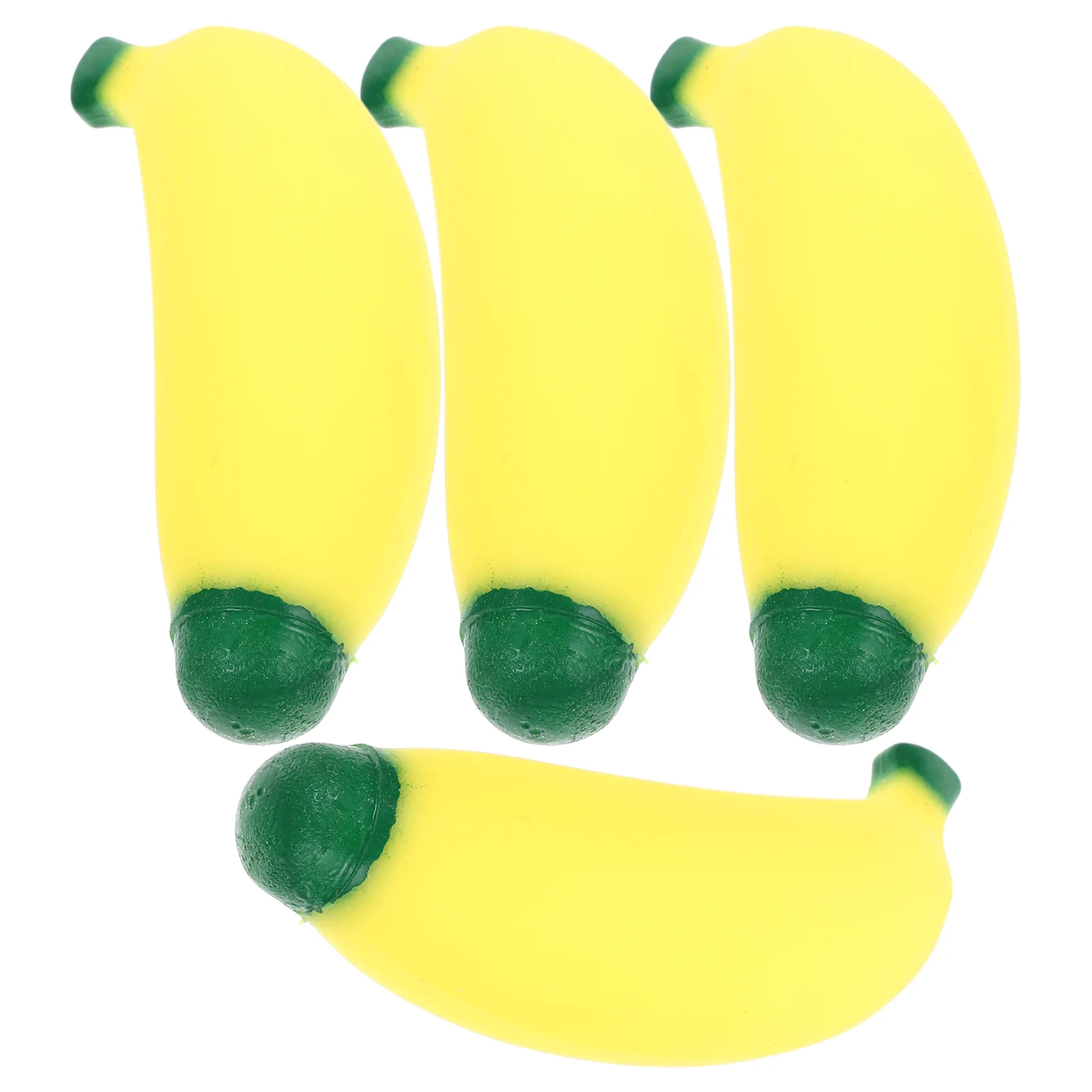 

4pcs Simulation Banana Squeeze Toy Lovely Fruit Hand Toy Office Decompression Toy