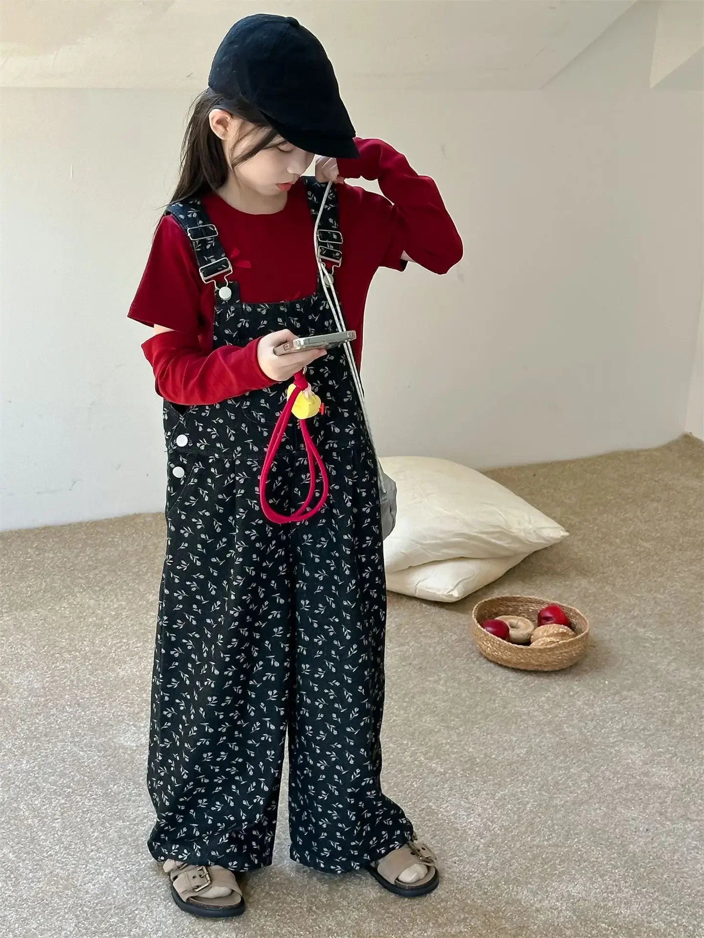 Детский хлопковый комбинезон модный Удобный Повседневный в Корейском стиле для