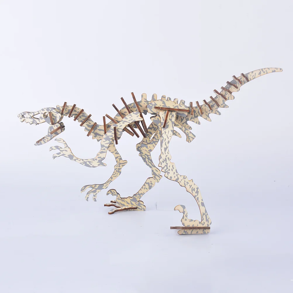 

3D Wooden Puzzles DIY Assembled Model Jigsaw for Kids Children Students (Deinonychus)