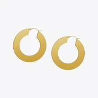 enfashion large vintage hoop earrings matte gold color earings stainless steel circle earrings for women jewelry wholesale