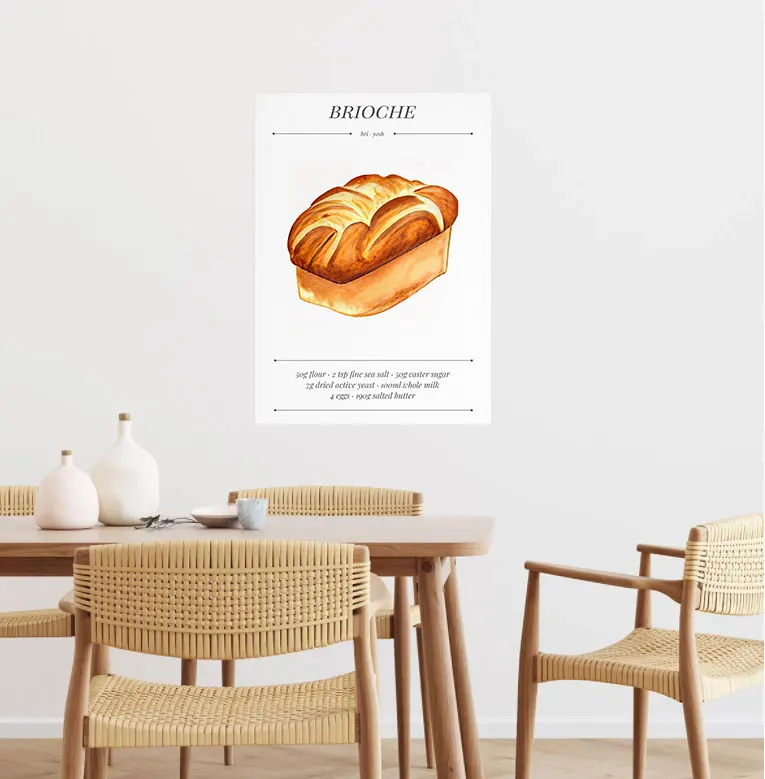 Кухонный декор постер для печати вкусный хлеб французская пекарня настенная