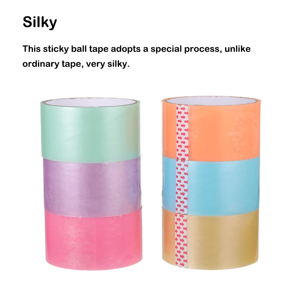 

Adhesive Tapes 4 8cm Sticky Ball Stress Relief Pearlescent Wide Toy Decompression Artifact Party DIY Rolling Craft
