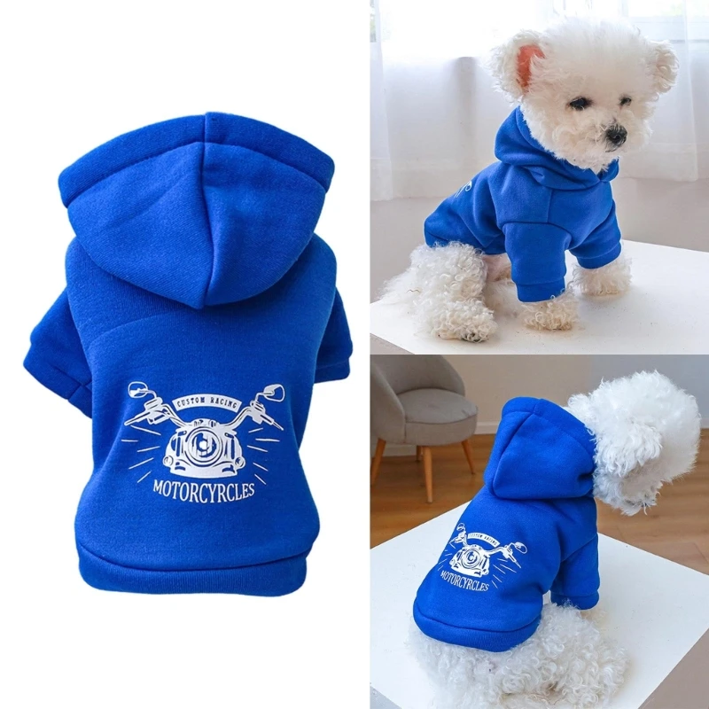 

K5DC "Motorcycles" Dog Pullover Hoodie for Medium Dogs to Large Dogs for Outdoor Use