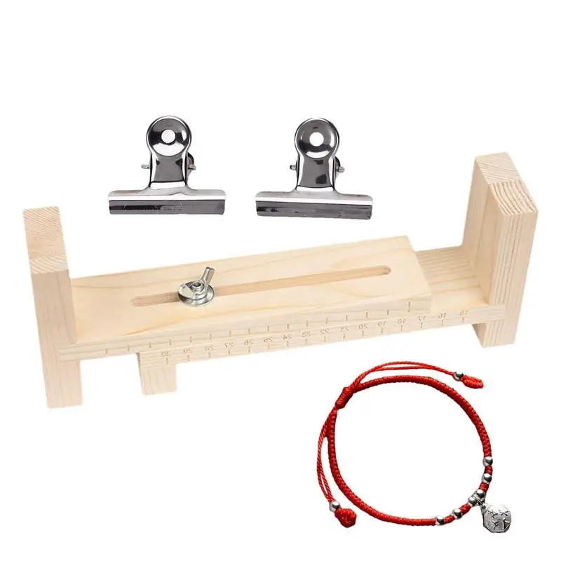 

Деревянный зажим для браслета «сделай сам», регулируемая длина, Паракорд, браслет для плетения, зажим для браслета, деревянная рамка, аксессуары для рукоделия