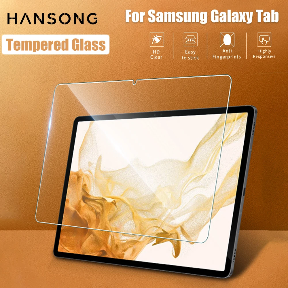 Tempered Glass For Samsung Galaxy Tab S8 S7 S6 lite S5E S4 Tab A8 A7 lite 10.5“ 10.1” 11“  Samsung Tablet Screen Protector Film