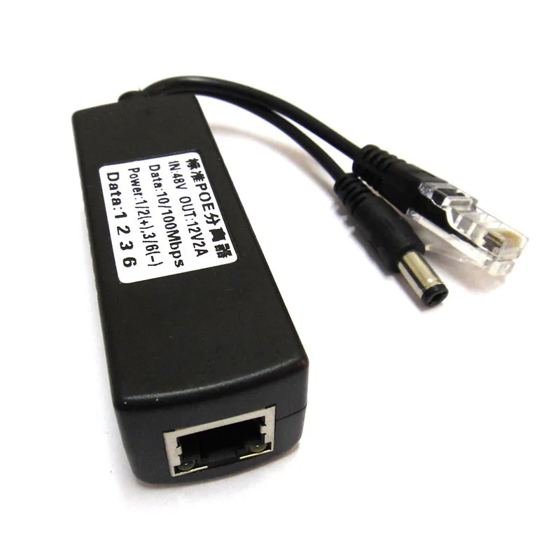 Фото Разветвитель POE IEEE802.3AT Стандартный выход 12 В/2 А постоянного тока Вход 48-52 В постоянного тока для системы безопасности IP-камеры видеонаблюдения №2