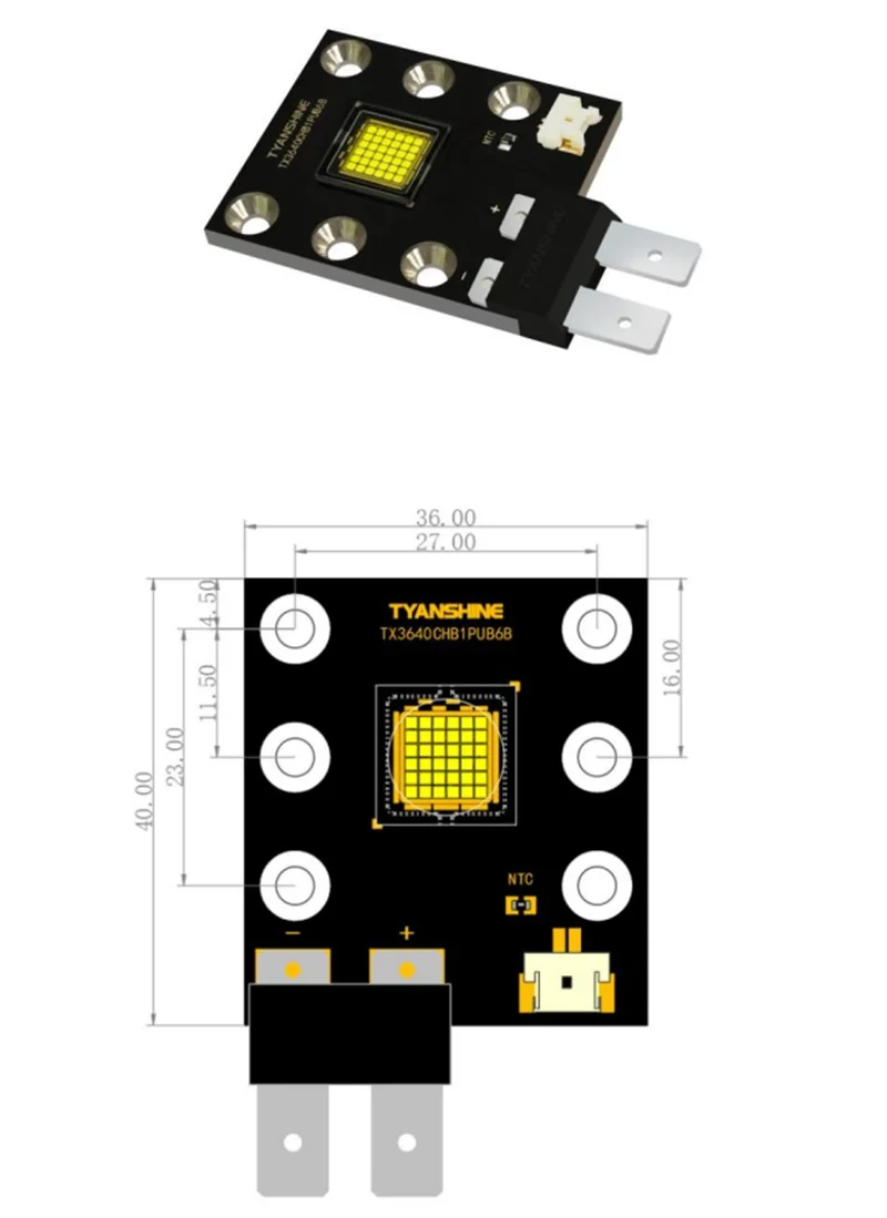 Фото Светодиодный чип TyanShine High Power LED TX3636W230 TX3640W200 230W/260W для сценического освещения, движущихся головок, дискотечных ламп и проекторов DJ №4