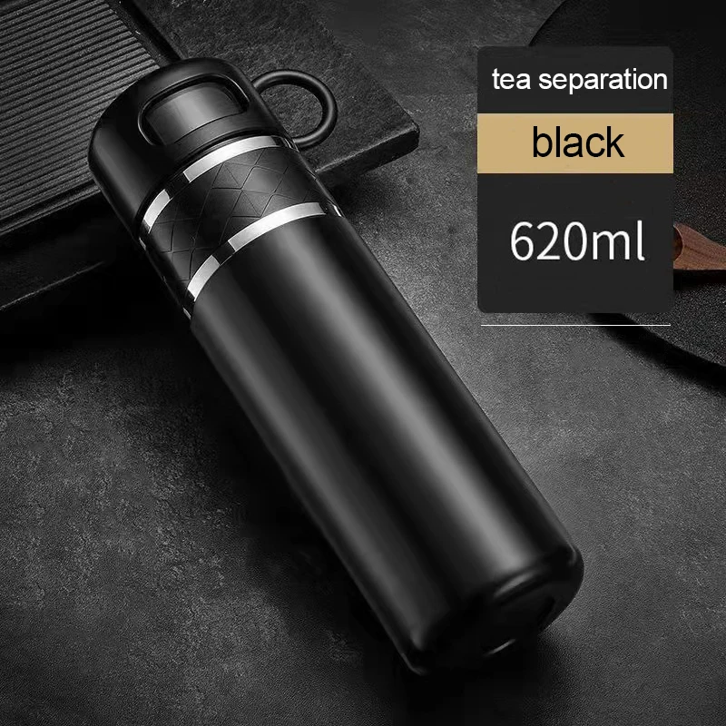 

Thermos Water Bottle Stainless Steel Tea Dispenser with Handle and Lid Creative Portable Leak Proof Thermal Mug Cup
