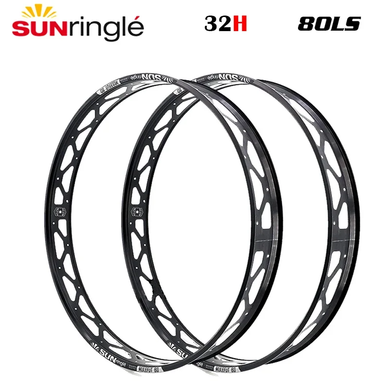 

Велосипедный обод Sunringle 80LS, обод для пляжного велосипеда, колесо для снежного велосипеда 26/27, 5 дюймов, ширина 32H, алюминиевые обода для горного велосипеда