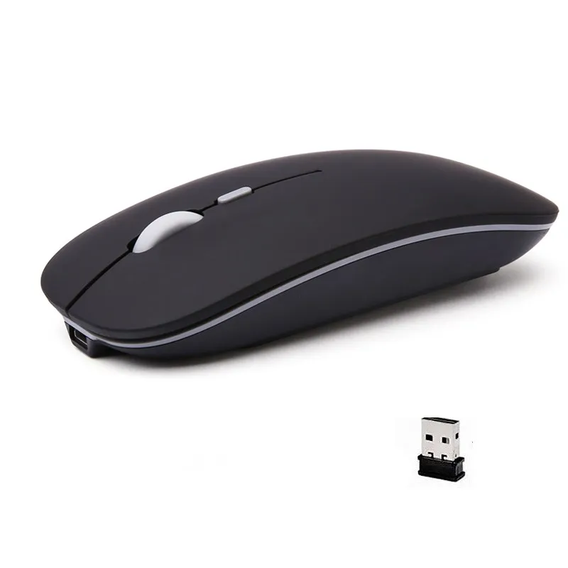 

Rechargeable Optical Wireless Mouse Slient Button Ultra Thin Mini Optical Ultrathin USB 2.4G Mice for Computer Laptop Computer