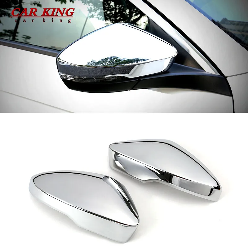

For Volkswagen VW T-Roc 2018 Rearview Mirror Cover Styling Chrome Carbon Fiber T Roc Rear View Mirror Protector Auto Accessories