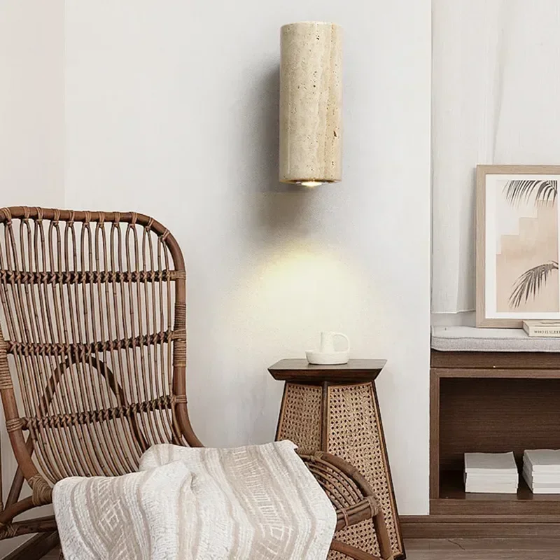 Художественный настенный светильник Wabi-sabi Искусственная каменная стена в стиле