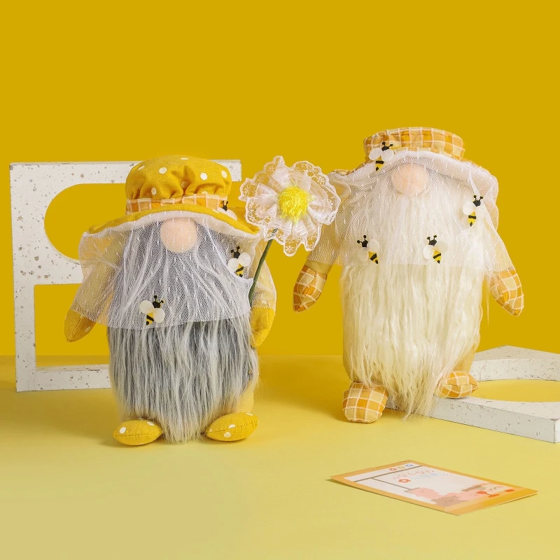 

Sunflower Gnome Easter Bee Gnomes Scandinavian Swedish Nisse Tomte Ornaments