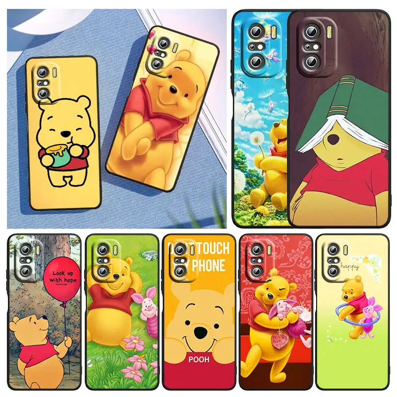 

Winnie the Pooh Disney For Xiaomi Redmi Note 10S 10 K50 K40 Gaming Pro 10 9AT 9A 9C 9T 8 7A 6A 5 4X Black Soft Phone Case