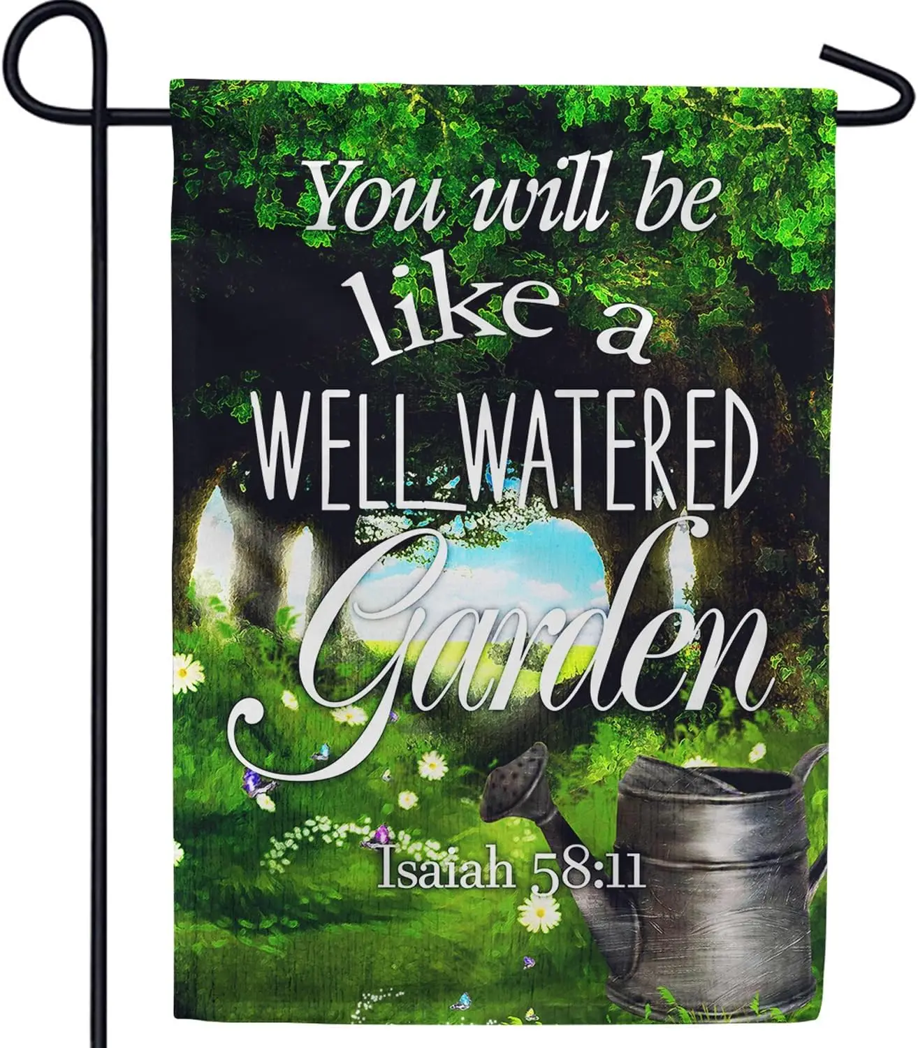 Садовый флаг со стихами Библии Америка навсегда — 12 5 x 18 дюймов Иисая 58: Вы был