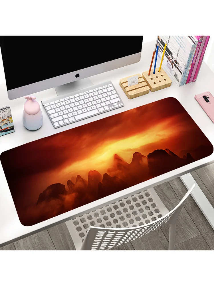 

Игровой коврик для мыши Mountain XL HD Home под заказ, мягкий коврик для мыши с клавиатурой из натурального каучука для офиса и ПК, коврик для мыши