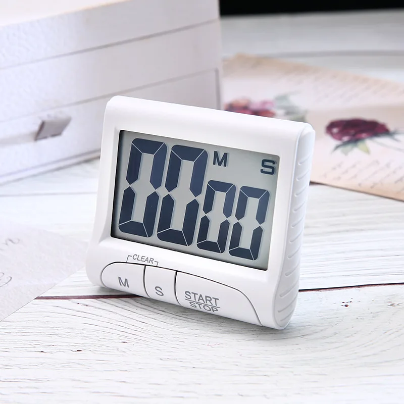 

Digital Screen Kitchen Timer Large Display Digital Timer Square Cooking Count Up Countdown Alarm Clock Sleep Stopwatch Clock