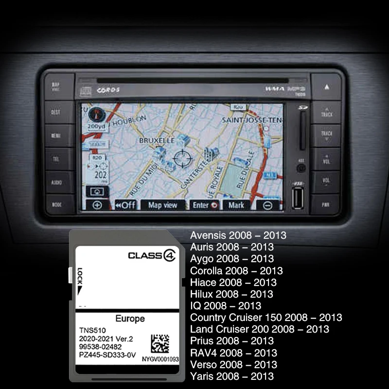 

Car RAV4 Maps Karte LAND CRUISER 150 200 For Toyota TNS510 Navigation System GPS Sd Card