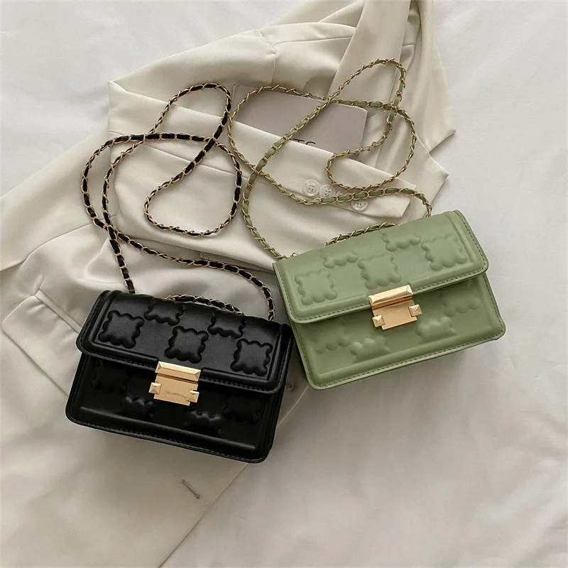 

Новинка 2022, клетчатые сумки через плечо для женщин, модная брендовая сумка на плечо с цепочкой, повседневные маленькие сумки с клапаном