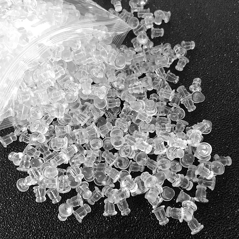 

200pcs Soft Silicone Rubber Earring Back Stoppers For Stud Earrings DIY Jewelry Making Earring Findings Accessories