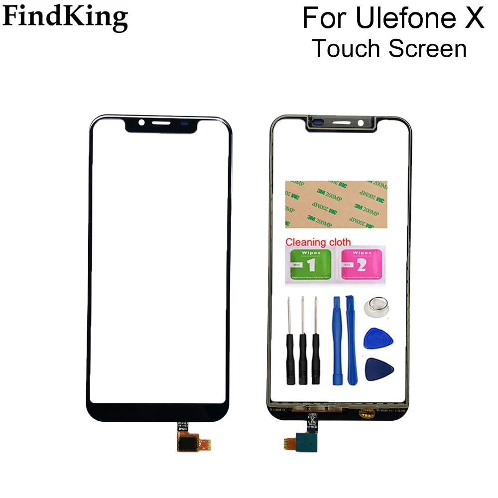

5.8'' Mobile Touch Screen Front Glass For Ulefone X Touch Screen TouchScreen Digitizer Panel Lens Sensor Phone Tools Adhesive