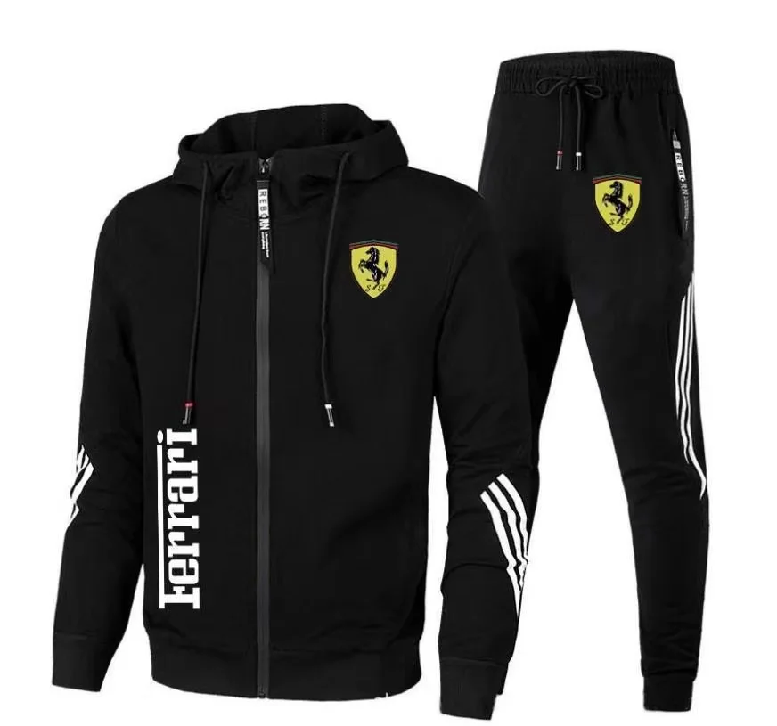 Formula One No.16 Racer Leclerc-Sudadera con capucha de gran tamaño para mujer y hombre, chándal, conjuntos de ropa y pantalones