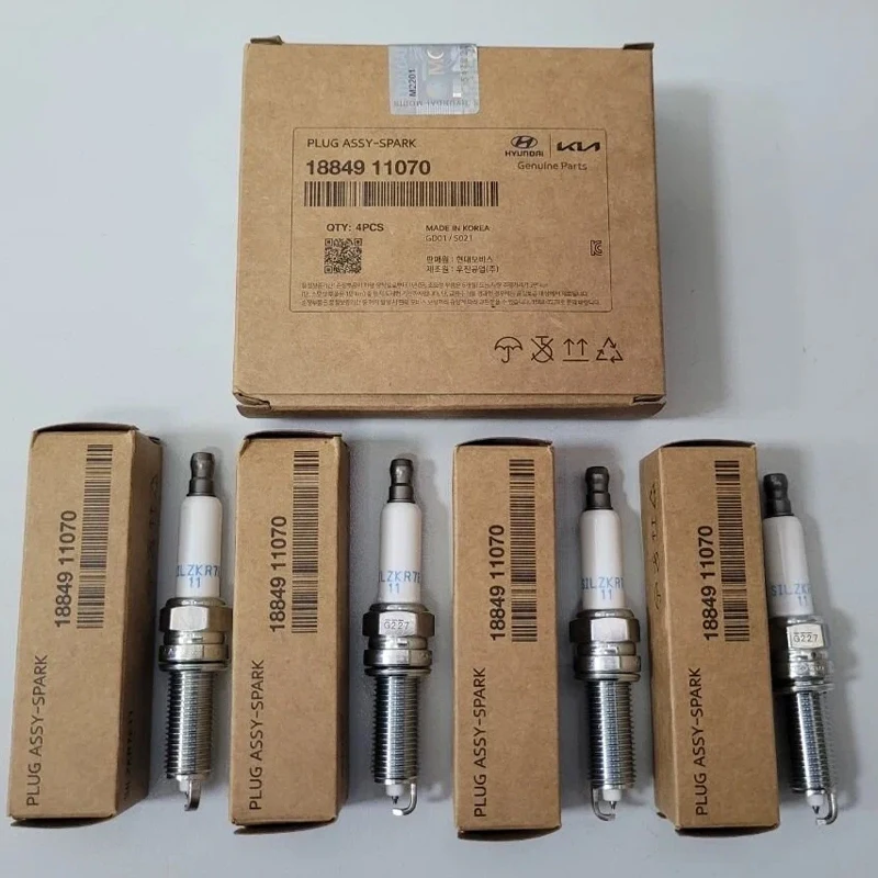 

4/6Pcs 18849-11070 SILZKR7E11 Iridium Spark Plug for HYUNDAI SANTA FE SONATA KIA SORENTO SEDONA G4KJ G4KC G6DH