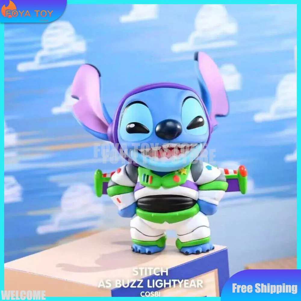Фото Новая оригинальная коллекционная мини-фигурка Hot Toys Stitch Mania Series Blind Box из серии Toy Story 5: Стич Косби, загадочная коробка, настольное украшение-игрушка Косби №1