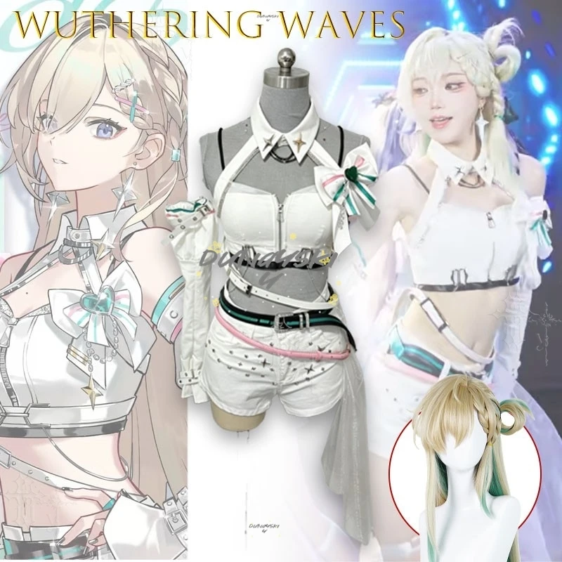 Фото Платье Danya из аниме Wuthering Waves, костюм Solar5 для дня рождения, индивидуальный костюм для женщин, одежда для вечеринки на Хэллоуин №1