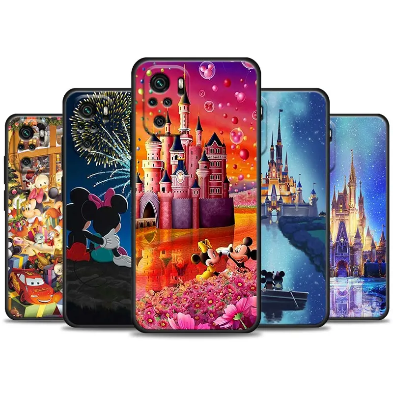 

Disney Mickey Minnie Castle Capa Coques Fundas Phone Case for Redmi Note 7 8 8T 9 9S 9T 10 11 11S 11E Pro plus 4G 5G Para Case