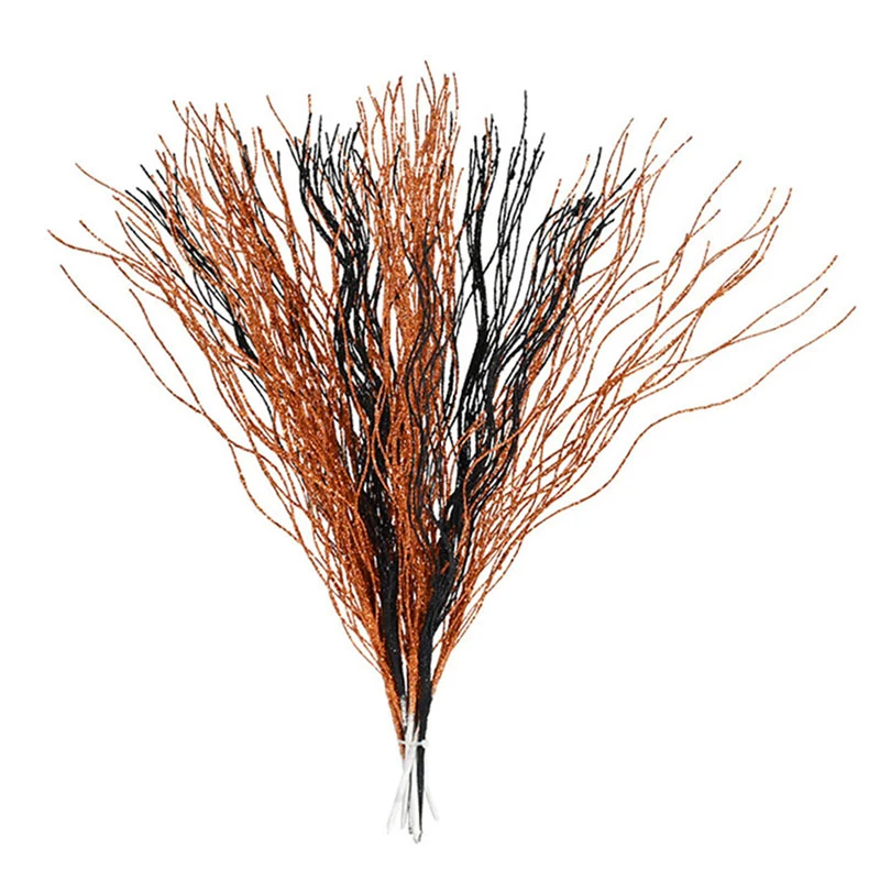 Искусственный золотой порошок оранжевые черные ягоды украшение на Хэллоуин