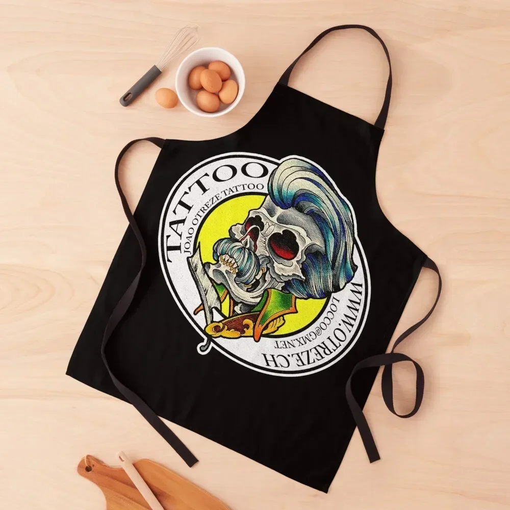 Фартук с татуировкой Yoyo Otreze кухонные фартуки униформа официанта домашняя утварь