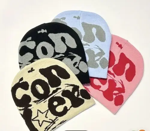 Модная Шапка-бини с надписью для женщин и мужчин Удобная вязаная шапка пуловер