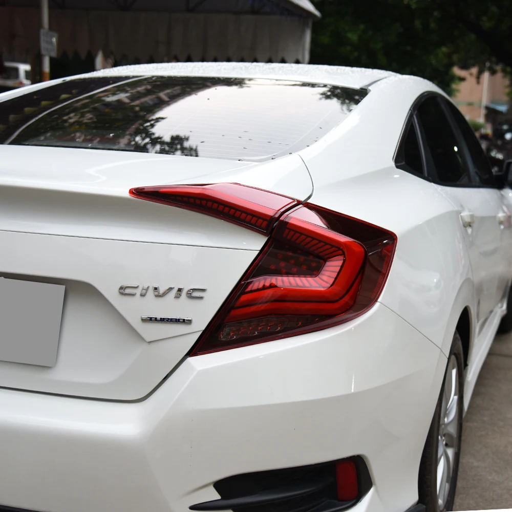 Для Honda Civic X 10th FC FK7 FK8 2016-2021 светодиодные автоматические задние фонари обновленные