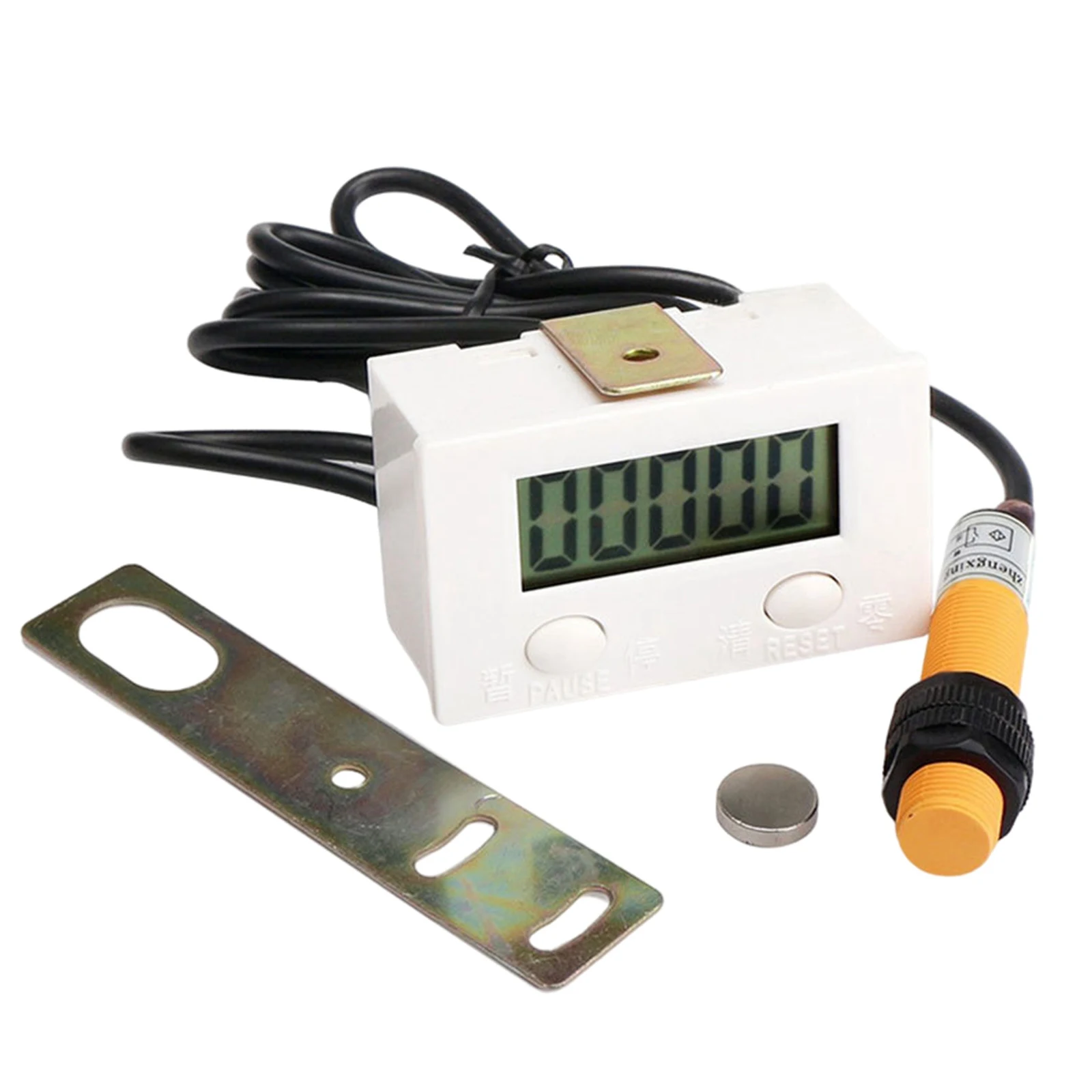 

5 Digit Digital Electronic Counter Puncher Magnetic Inductive Proximity Switch White