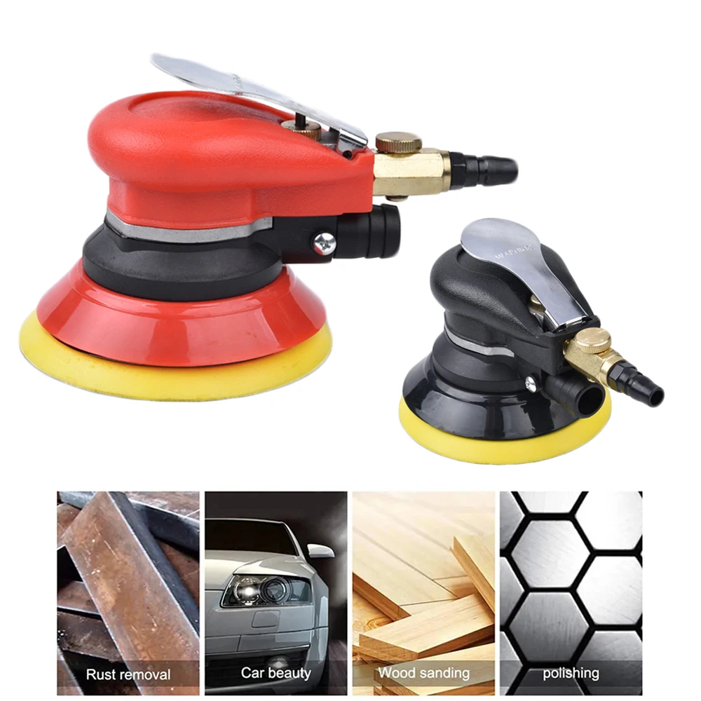 

Pneumatic Orbital Sander Air Grinder 5" 6" Vacuum Eccentric Polishing/Grinding Machine Sanding Waxing Tools for Car Wall Metal